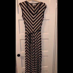 Calvin Klein Striped Maxi Dress